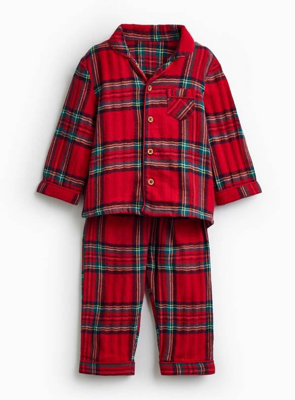 Matching Family Christmas Red Check Traditional Pyjamas 2-3 years