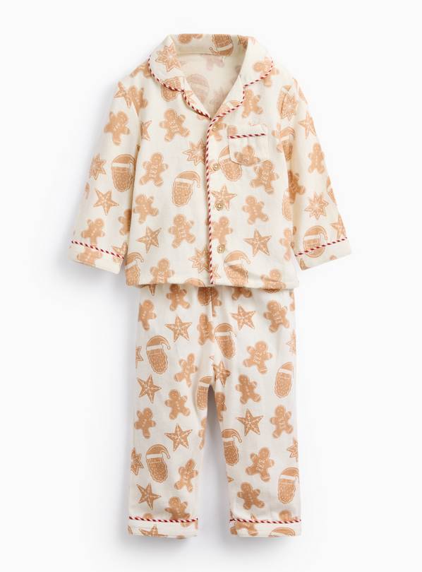 Matching Family Baby Christmas Gingerbread Print Pyjamas 9-12 months