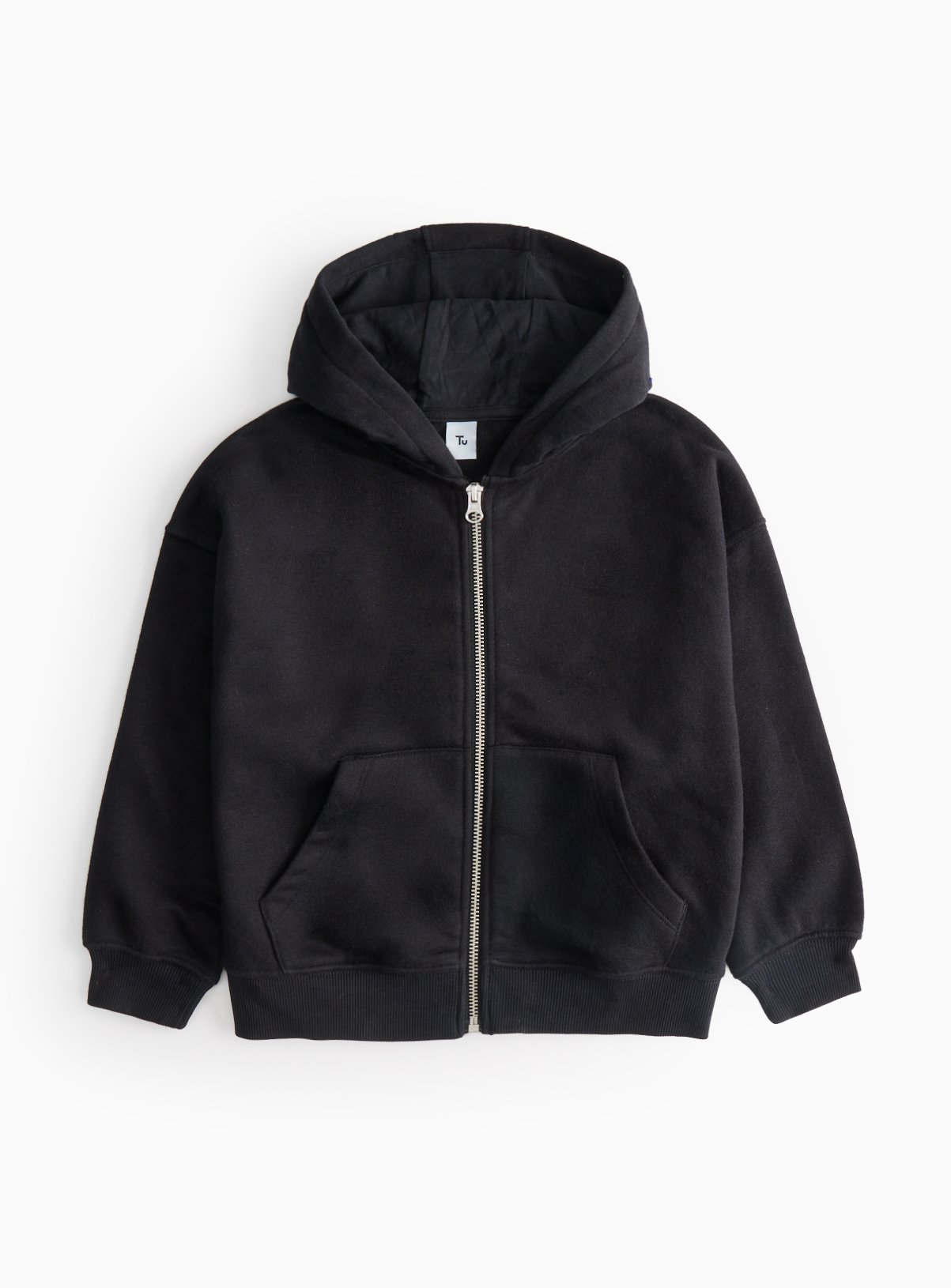 Black Black Zip Through Hoodie (6 Years) - Tu by Sainsbury's