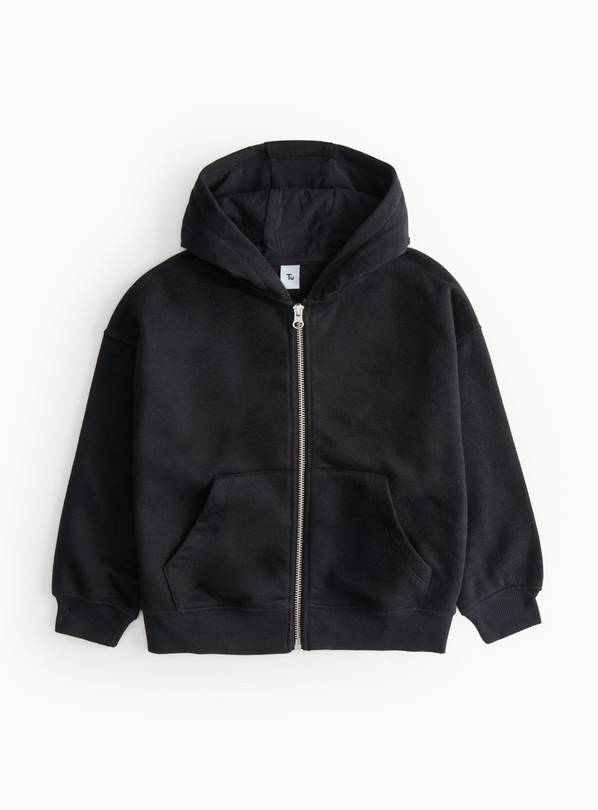 Black Zip Through Hoodie 9 years
