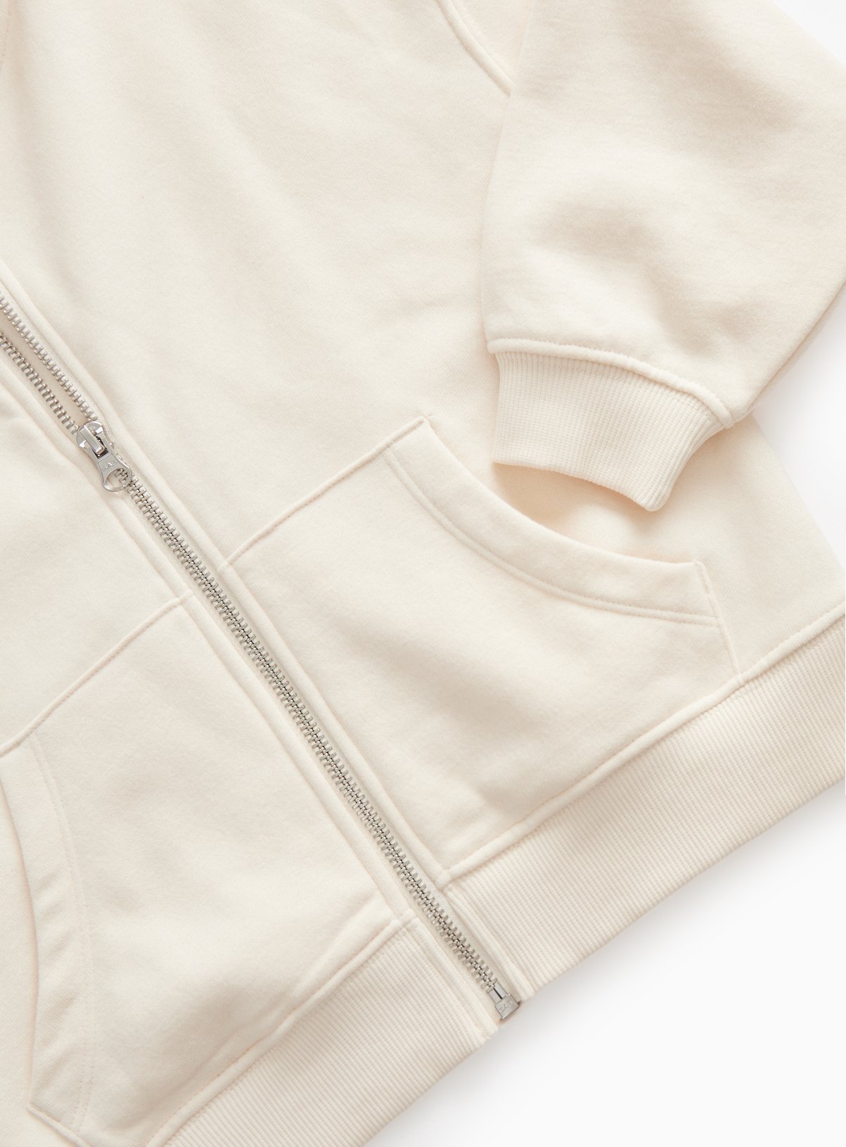 Cream Zip Through Hoodie  7 years - Image 2 thumbnail