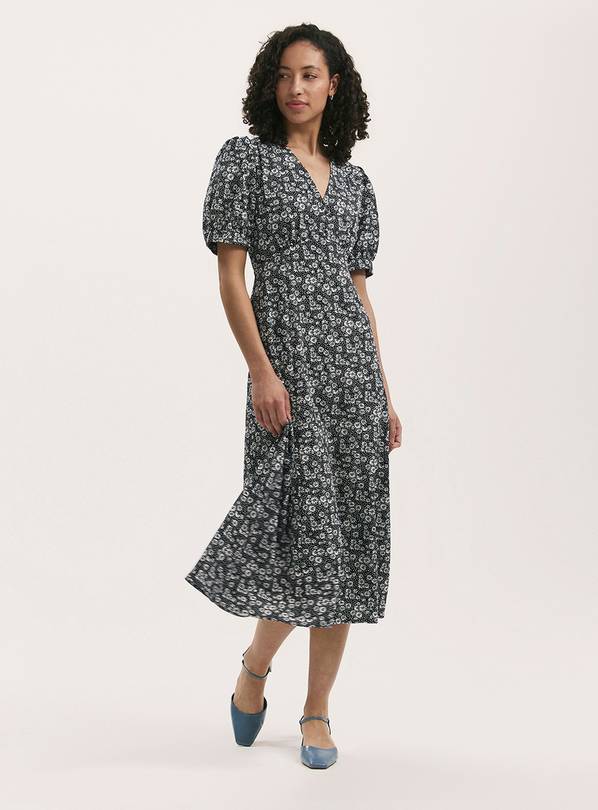 FINERY Colette Dress Navy Daisy 10