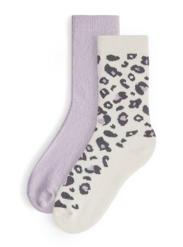 Leopard Supersoft Cosy Socks 4-8
