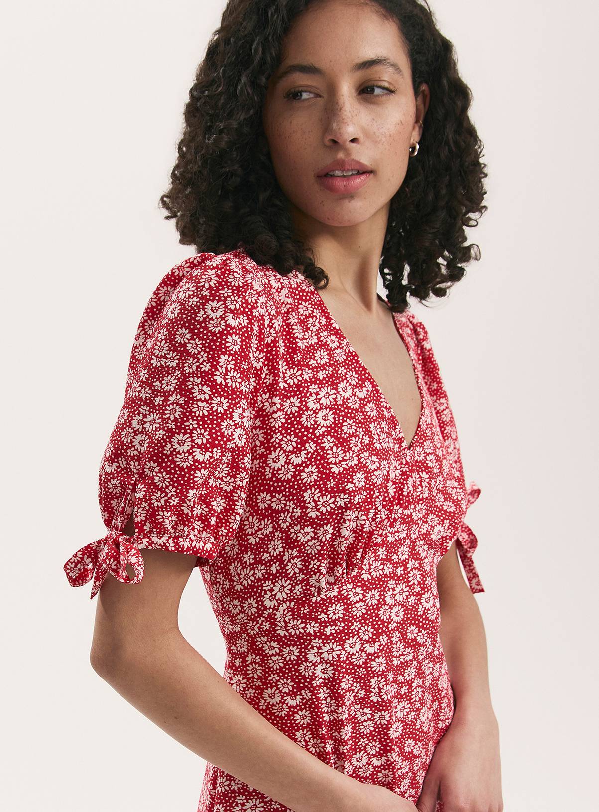 FINERY Gabriella Dress Red Daisy 8 - Image 3