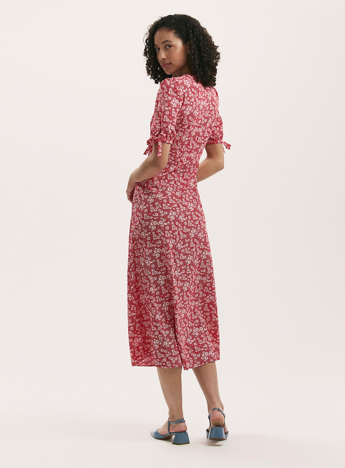 FINERY Gabriella Dress Red Daisy 8 - Image 4 thumbnail