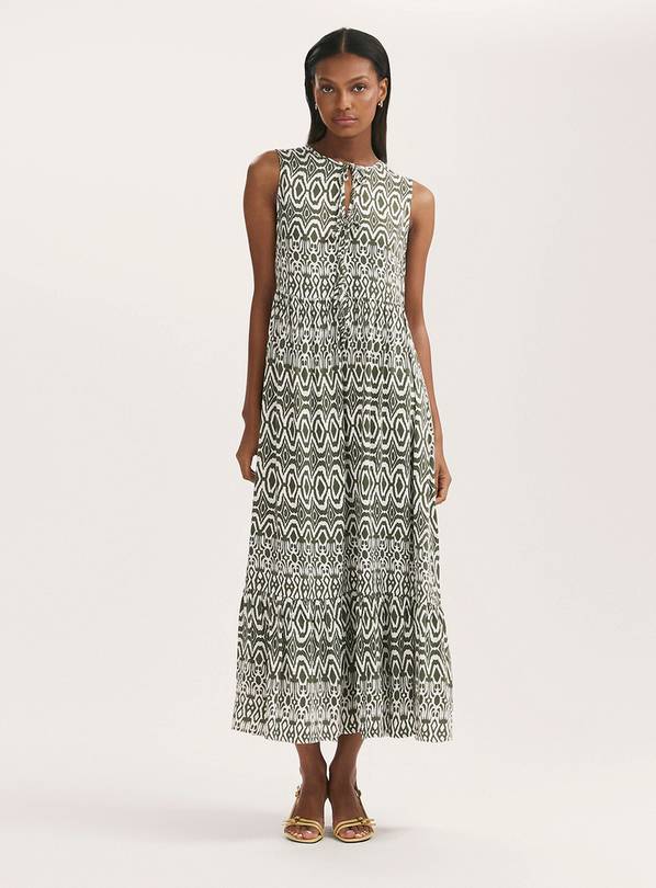 FINERY Larissa Dress Khaki Tribal 12