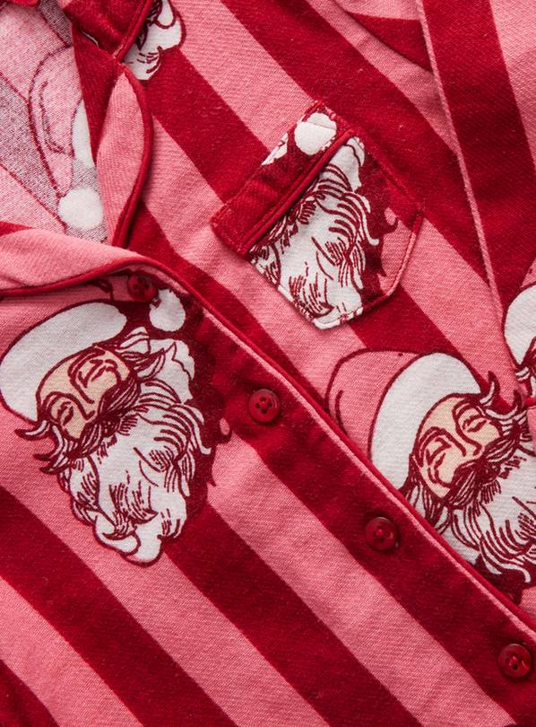 Buy Matching Family Kids' Christmas Santa Pink Striped Pyjamas 3-6
