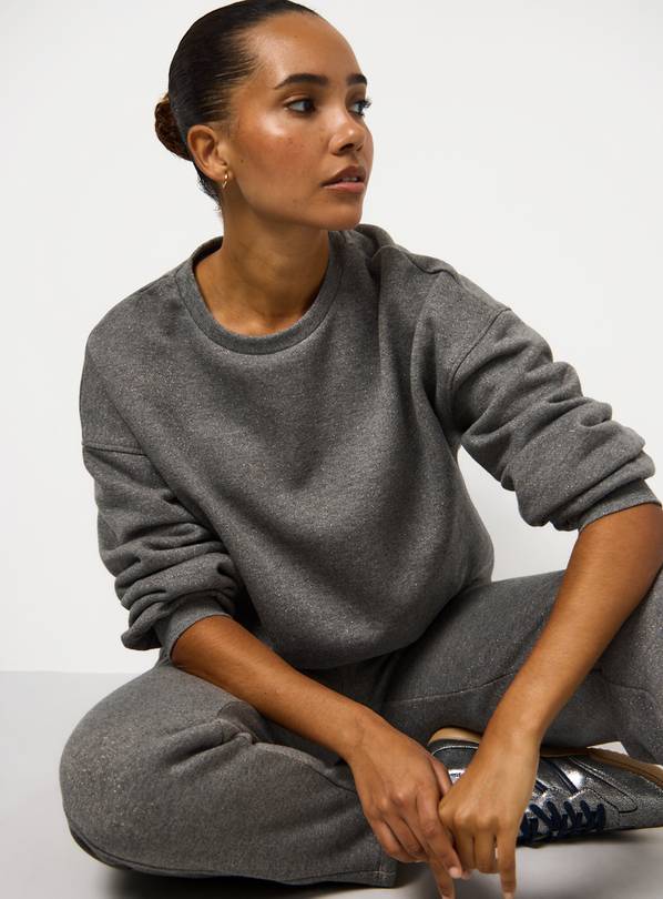 Grey Sparkle Co-ord Sweatshirt XXL