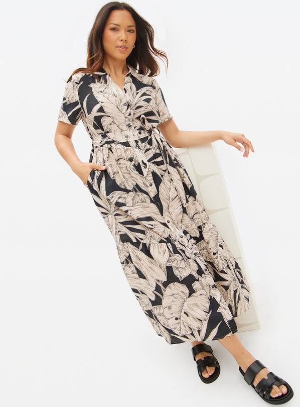 Tu x Scion Floral Printed Midaxi Shirt Dress 22