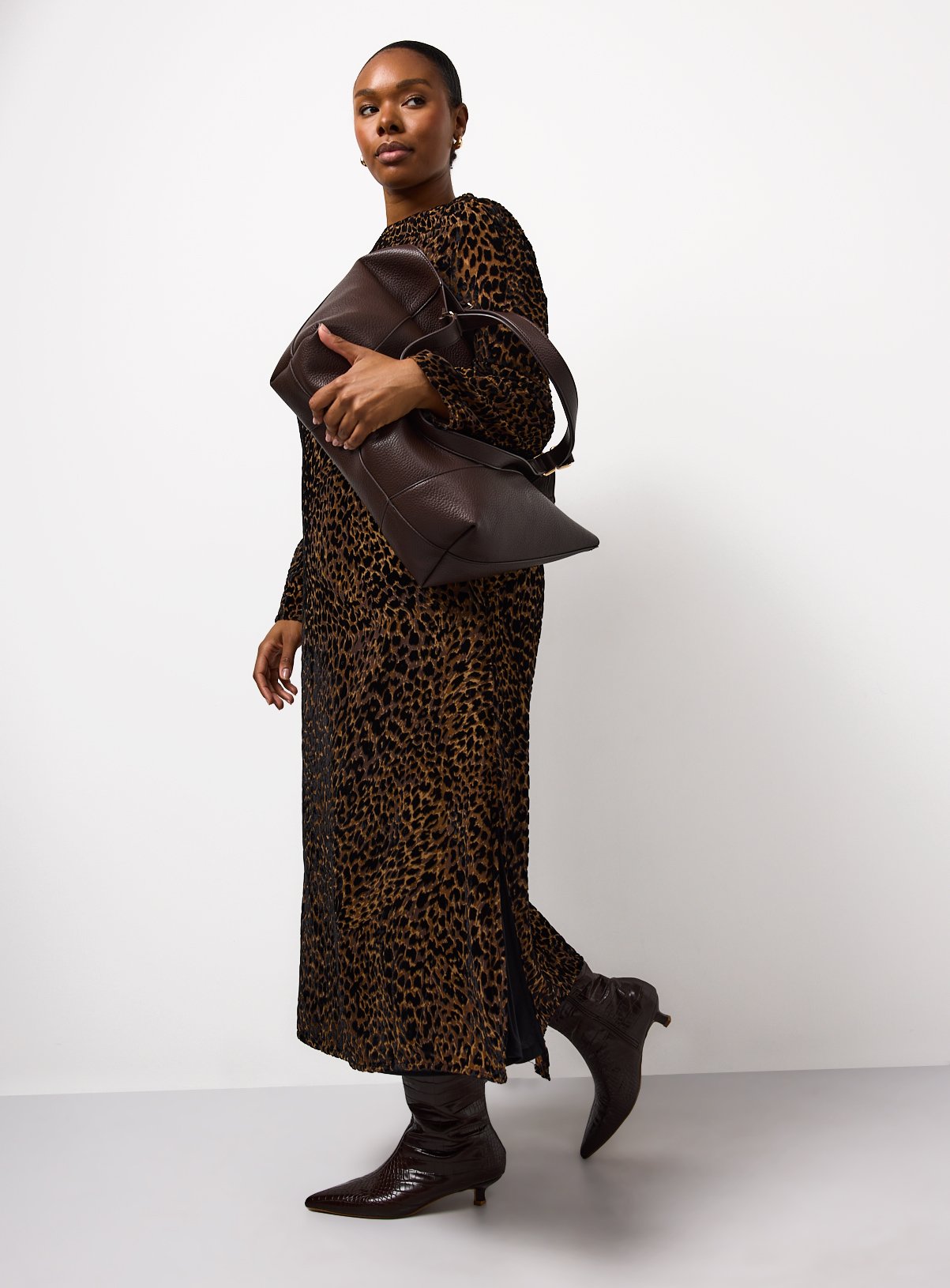Animal Print Divore Midaxi Dress 16 - Image 2 thumbnail