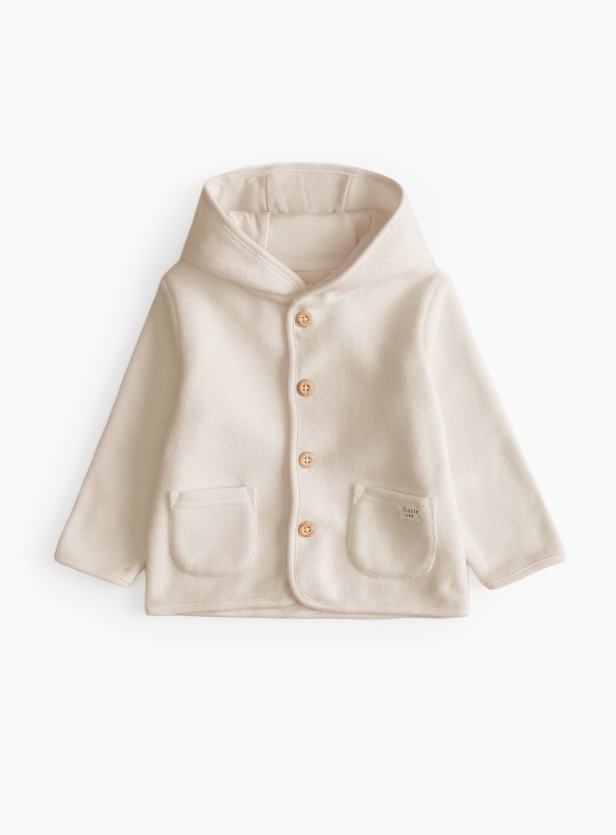 Grey Grey Fleece Button Hoodie - Tu by Sainsbury's