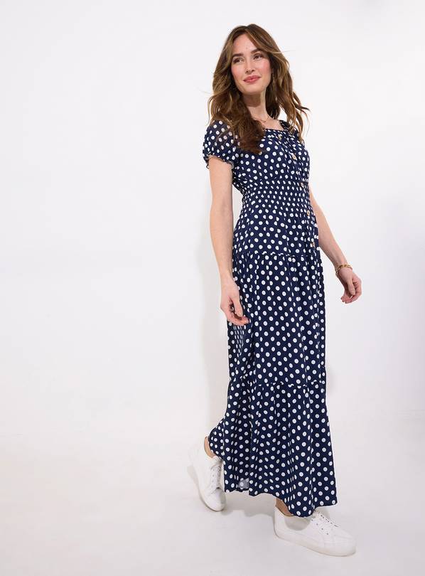 JOE BROWNS Polka Dot Button Through Maxi Dress 18