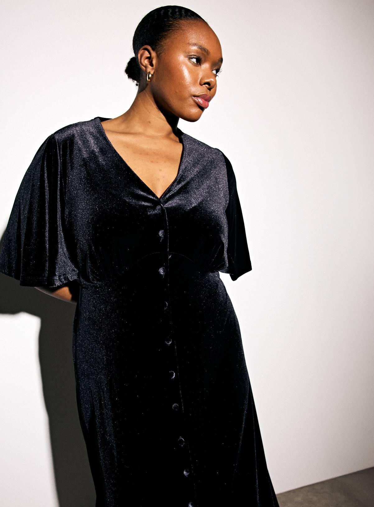 Black Velvet Midaxi Tea Dress 18 - Image 2