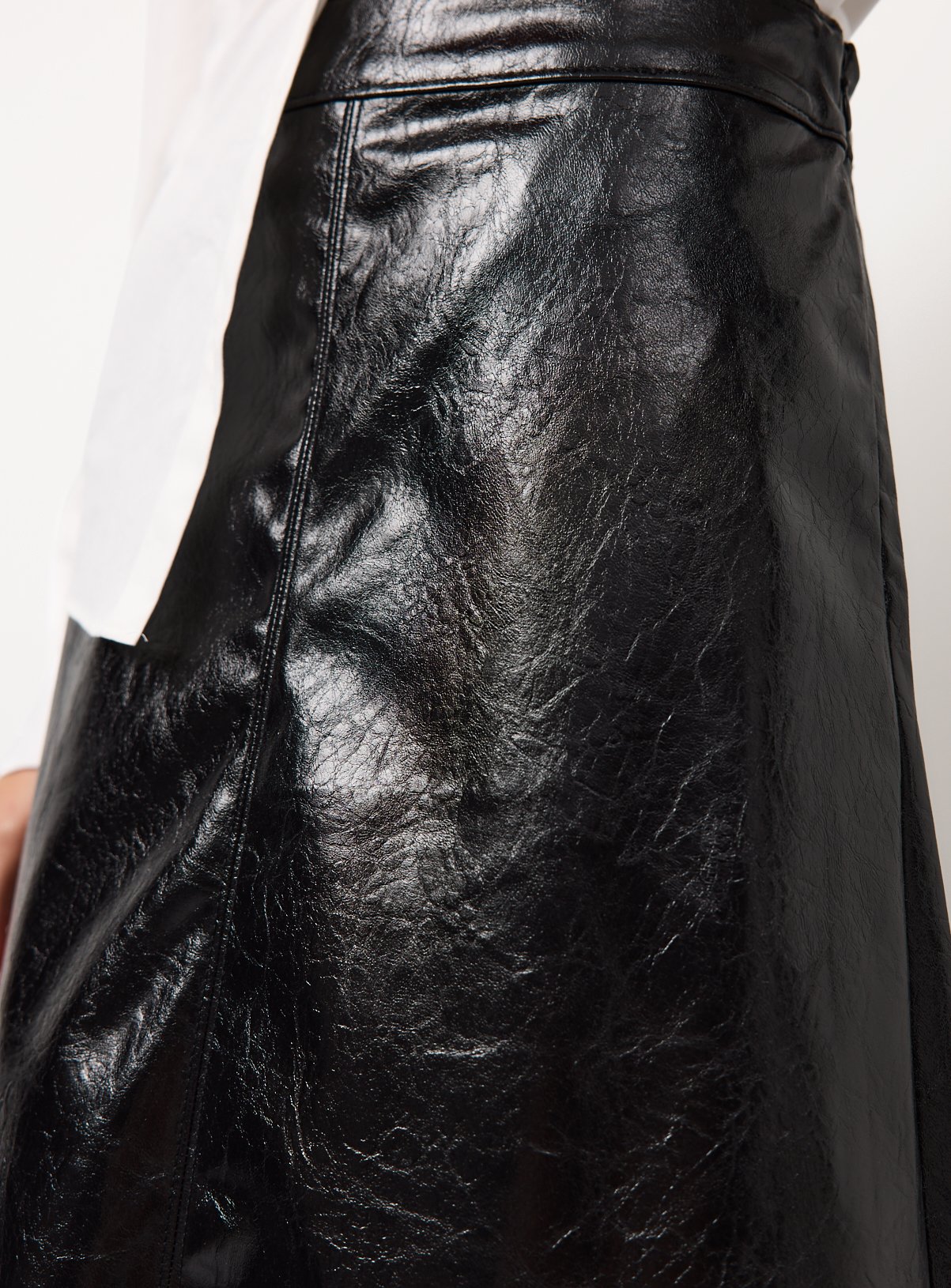 Black Vinyl Midaxi Full Skirt 10 - Image 2 thumbnail
