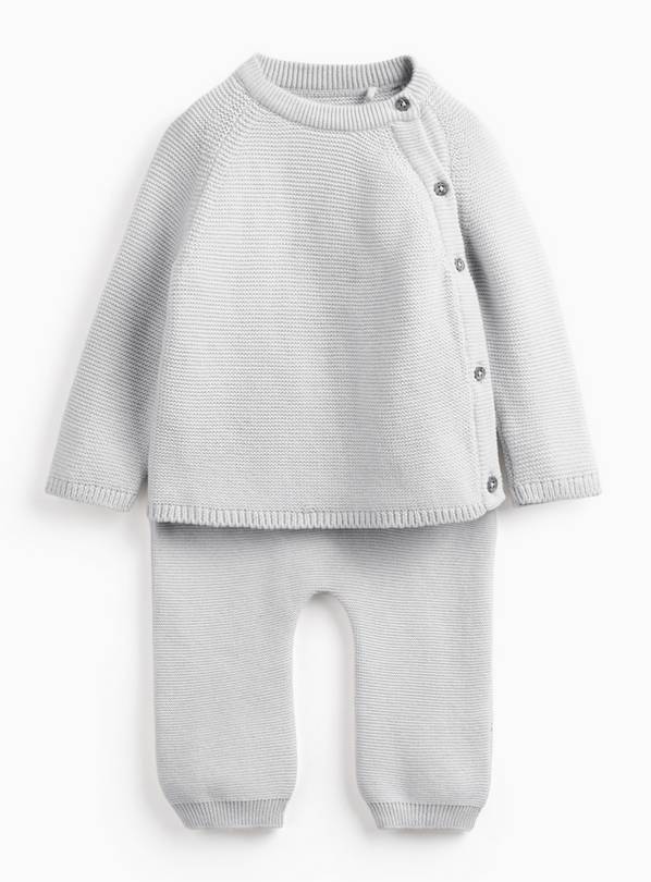 Grey Knitted Set  6-9 months