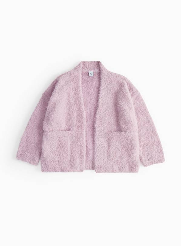 Purple Relaxed Fit Fluffy Cardigan 5 years