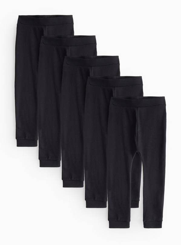 Black Leggings 5 Pack 4-5 years
