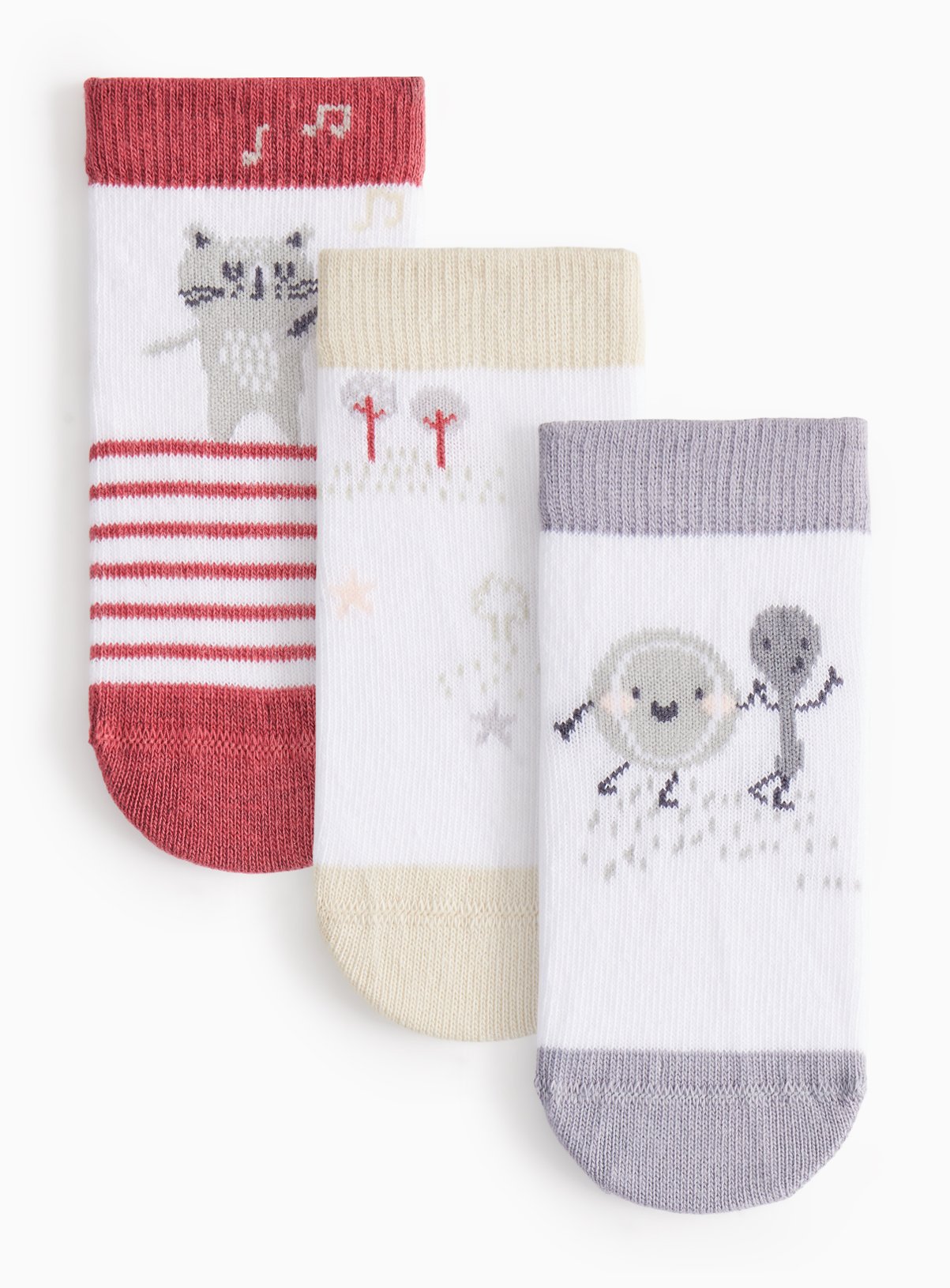 Nursery Rhyme Print Socks 3 Pack - Tu by Sainsbury's