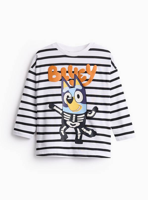 Halloween Bluey Skeleton Print Long Sleeve T-Shirt 3-4 years