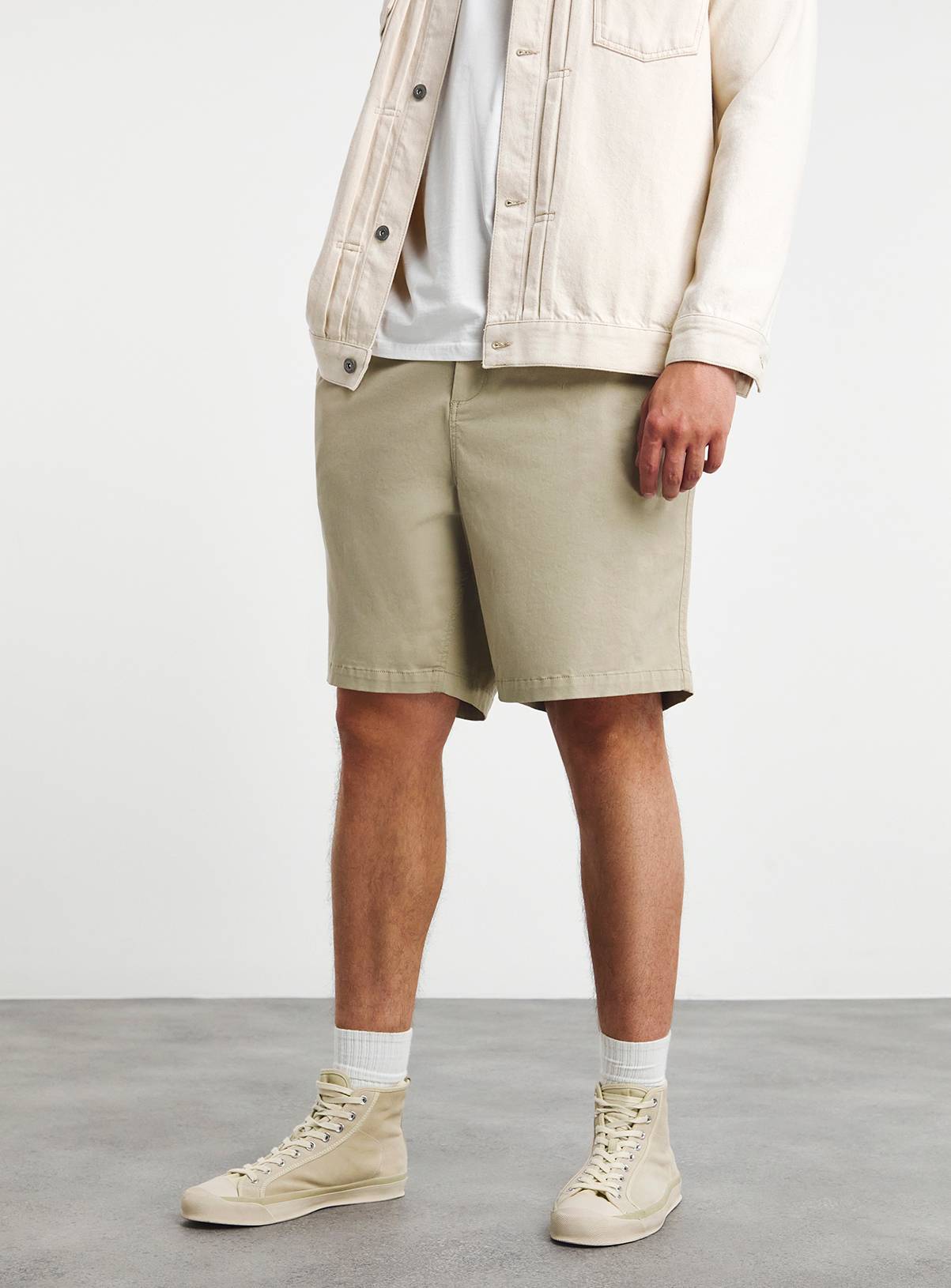 JACAMO Fully Elasticated Comfort Waist Chino Short Stone 50/52 - Image 1