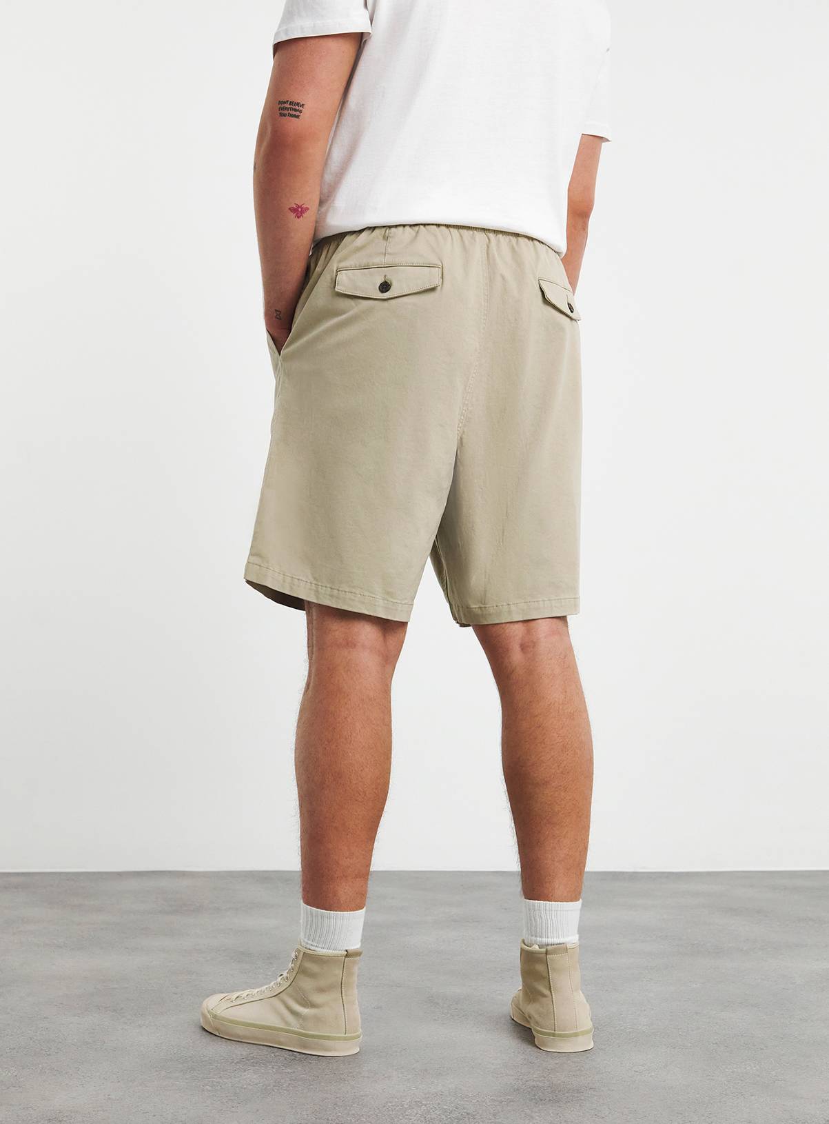 JACAMO Fully Elasticated Comfort Waist Chino Short Stone 50/52 - Image 2