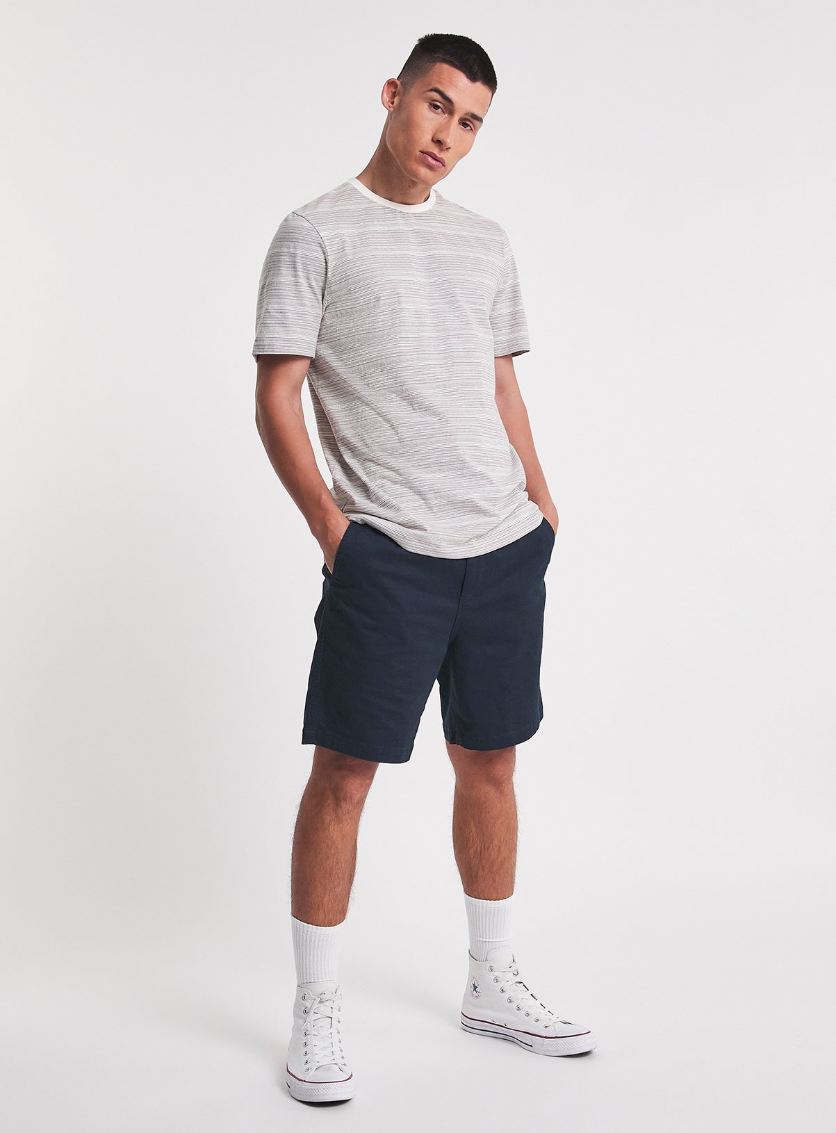 JACAMO Fully Elasticated Comfort Waist Chino Short Navy 54/56 - Image 3 thumbnail