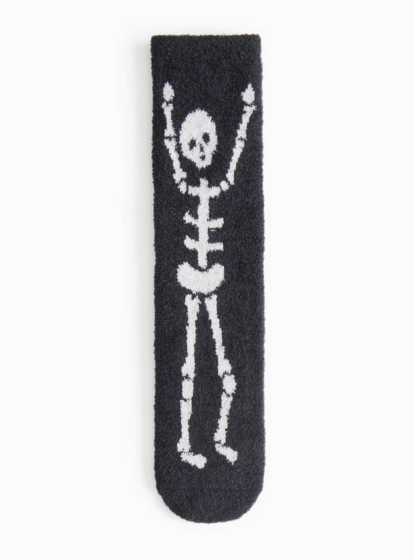 Halloween Skeleton Print Cosy Socks 4-8