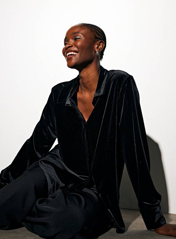 Black Velvet Relaxed Shirt 22