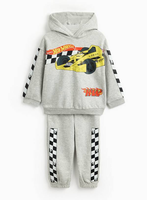 Grey Hot Wheels Graphic Hoodie And Joggers Set 4-5 years