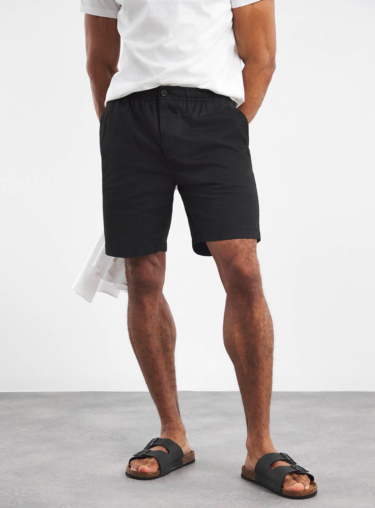 JACAMO Fully Elasticated Comfort Waist Chino Short Black 46/48 - Image 1