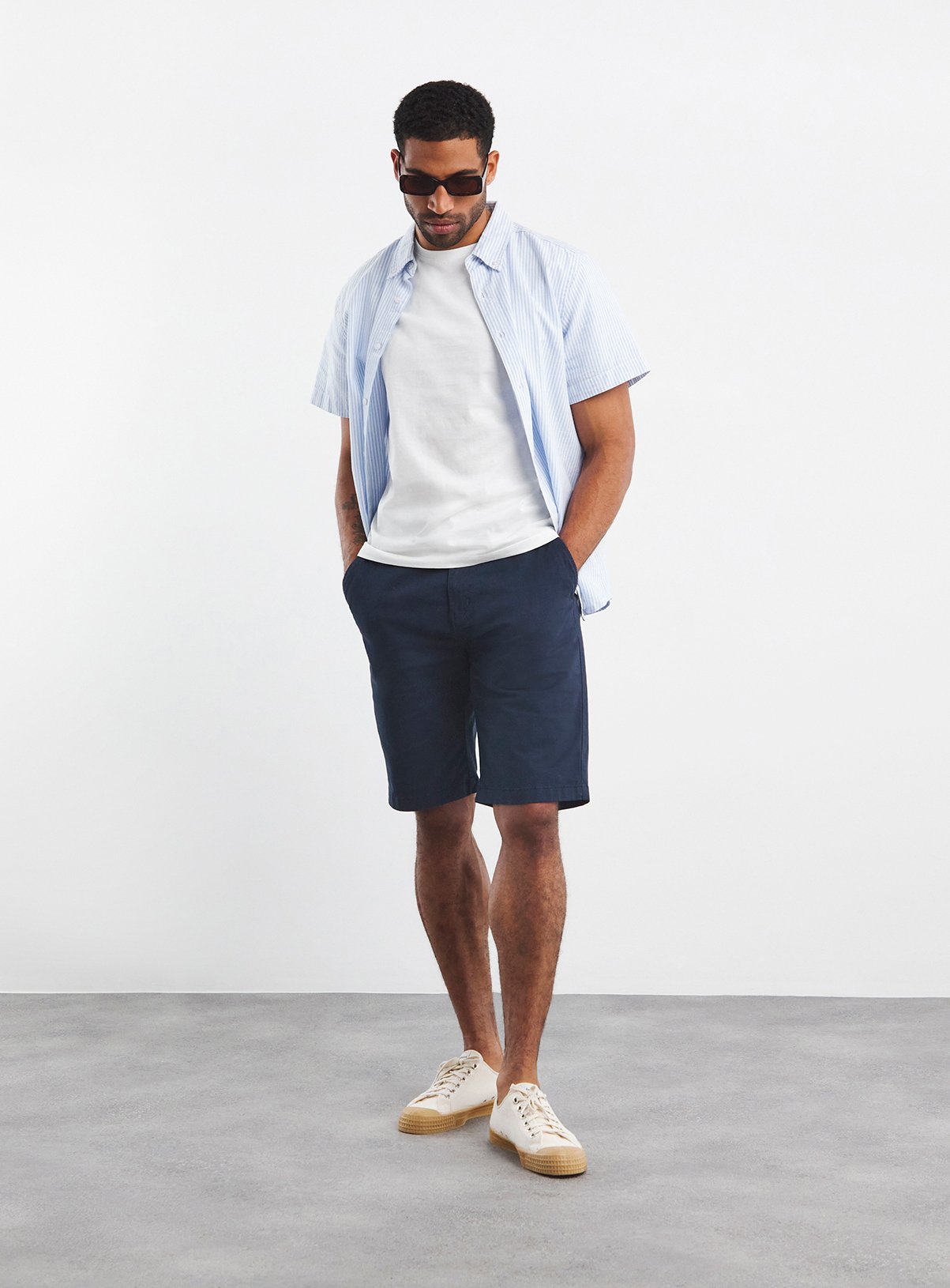 JACAMO Long Length Chino Short Navy 50R - Image 3 thumbnail