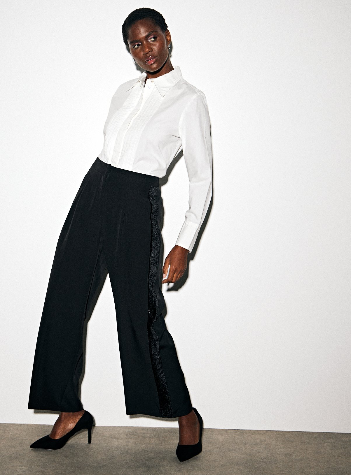 White Poplin Tux Detail Regular Fit Shirt  14 - Image 2 thumbnail