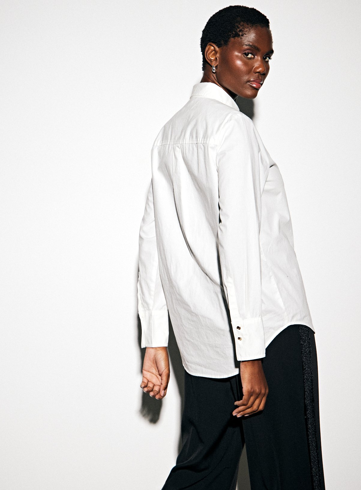 White Poplin Tux Detail Regular Fit Shirt  14 - Image 4 thumbnail