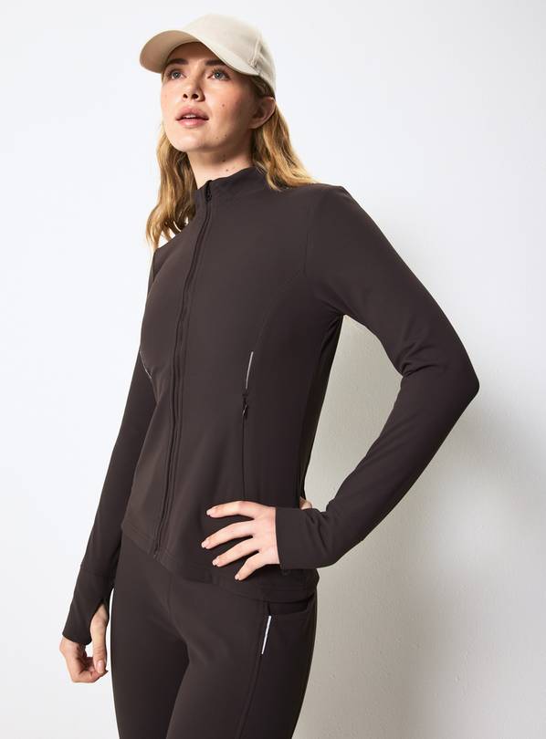REAKTIV Chocolate Brown Thermal Performance Zip-Through Jacket L