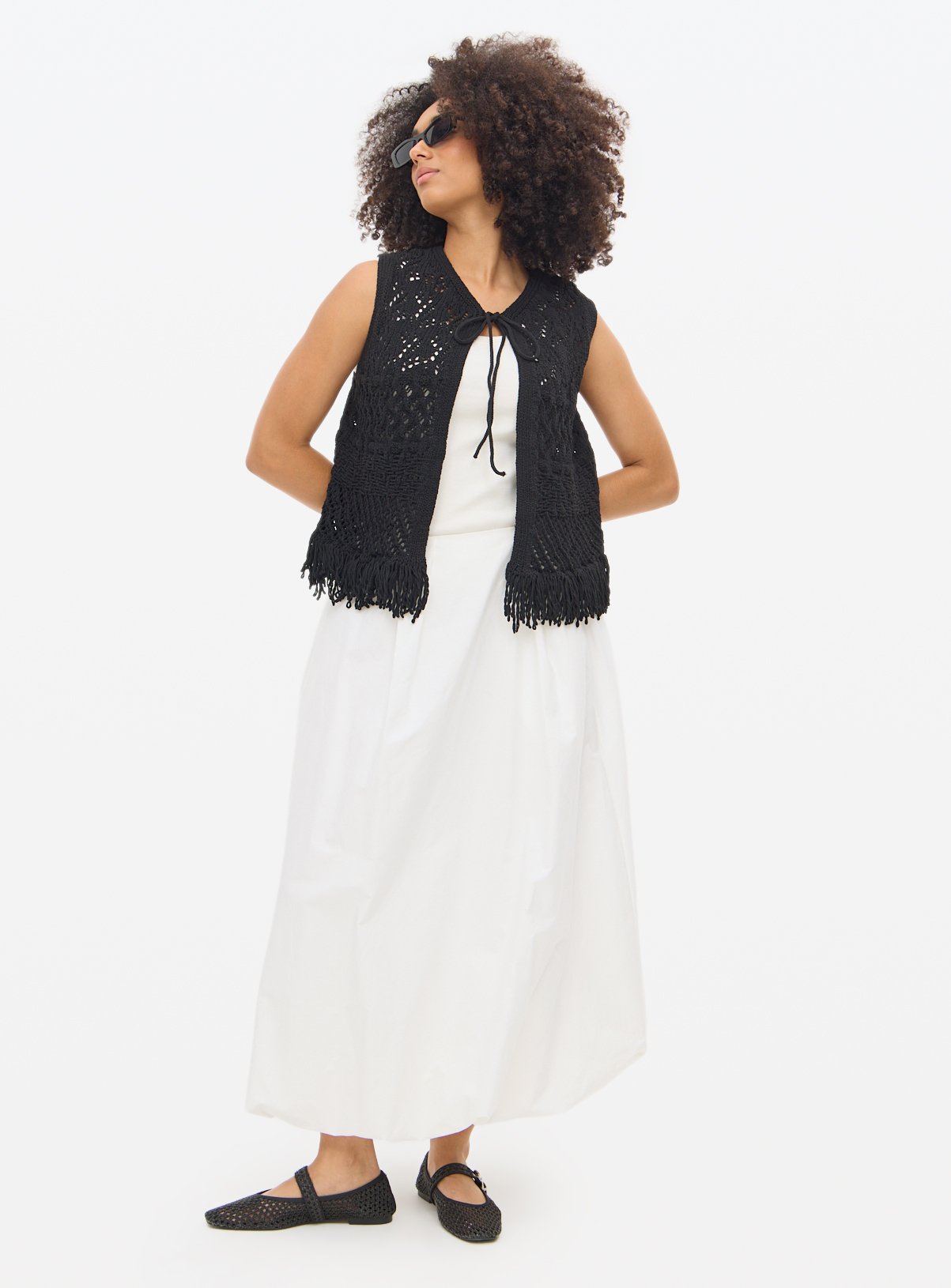 Black Fringed Crochet Waistcoat 12 - Image 2 thumbnail