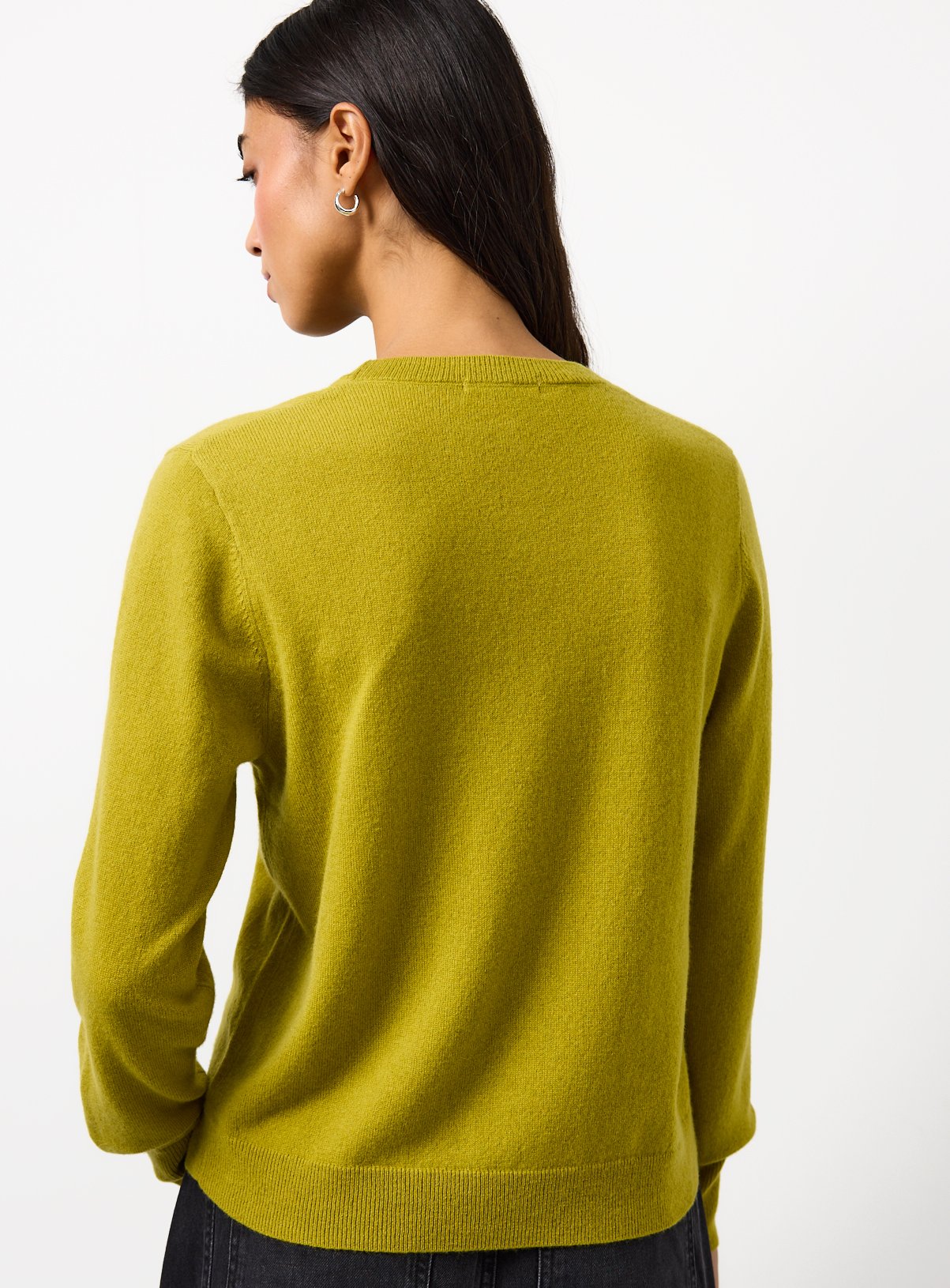 Green Premium Cashmere Crew Neck Jumper 8 - Image 4 thumbnail