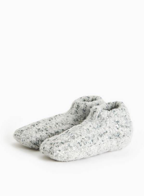 Grey Popcorn Footsie Socks 4-6