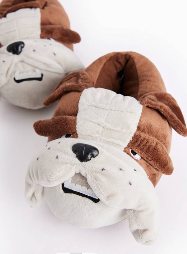 Mini Me Men's Novelty Bulldog Slippers L