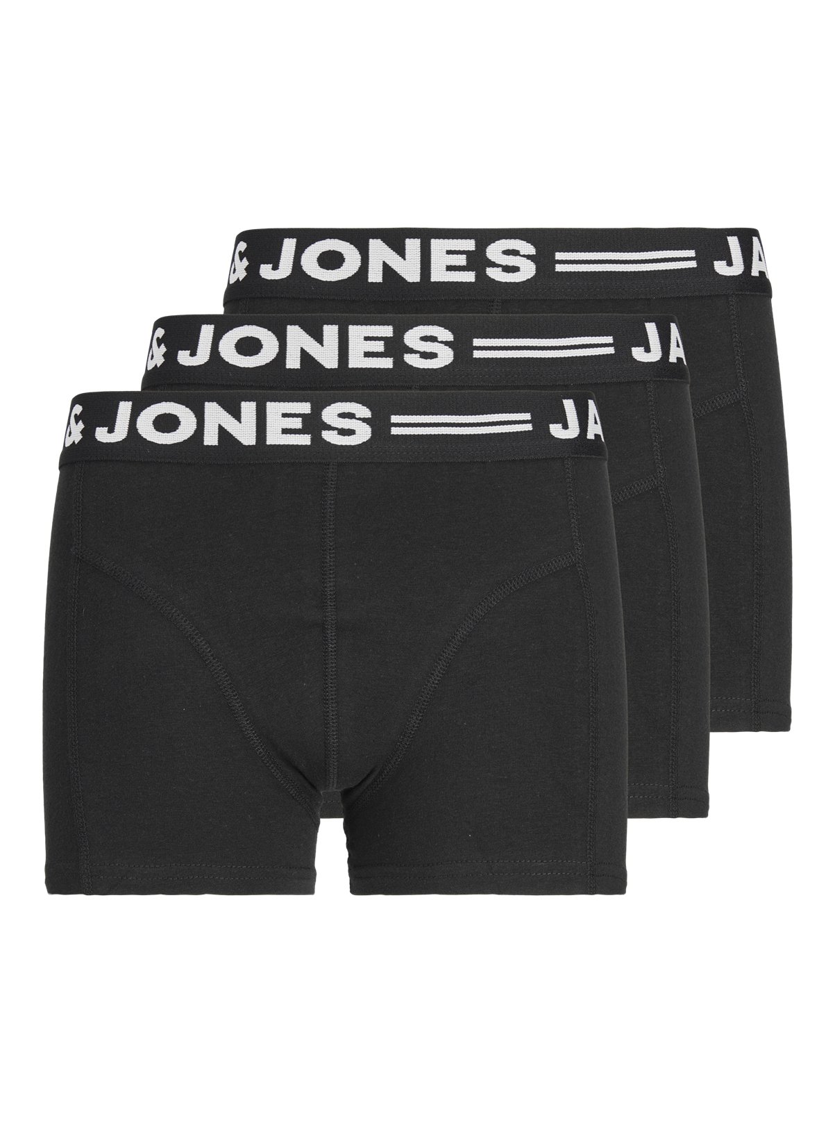 Black JACK & JONES JUNIOR 3 Pack Trunks Junior Black (10 Years) - Jack and Jones Junior by Sainsbury's