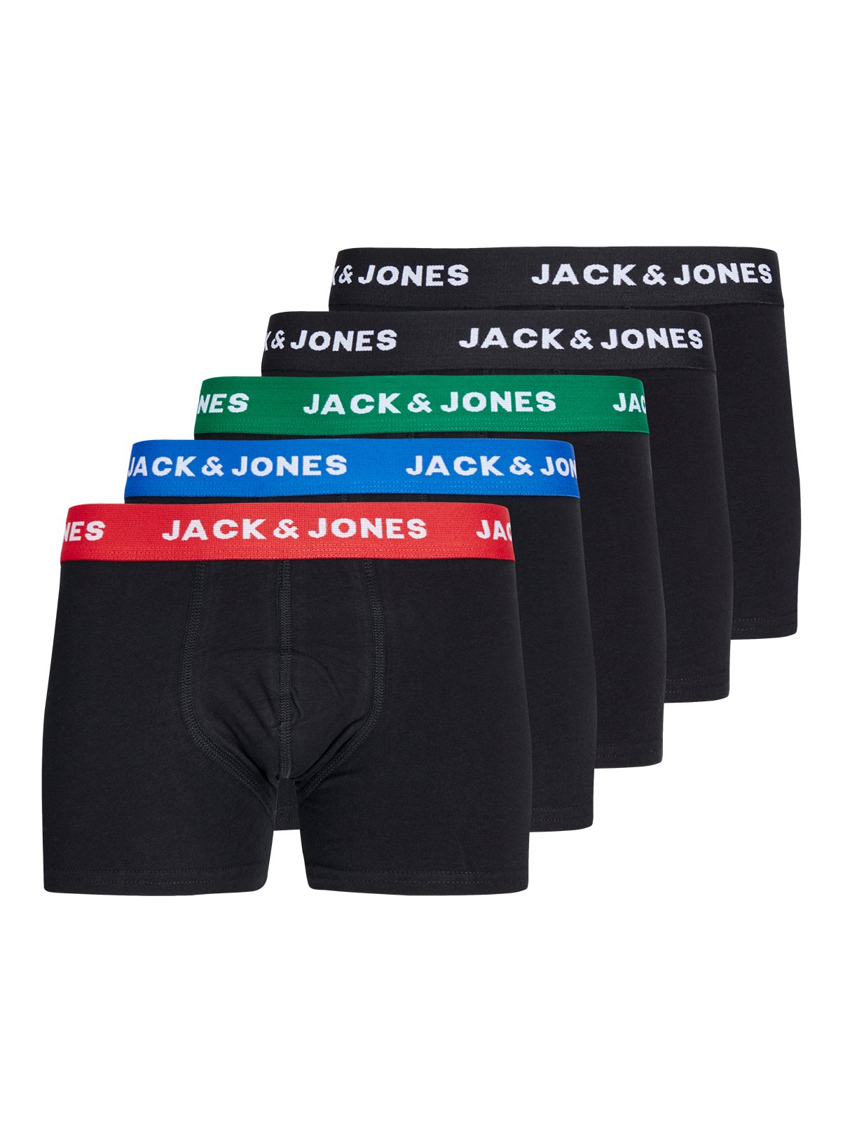 Blue JACK & JONES JUNIOR 5 Pack Trunks Junior Blue (8 Years) - Jack and Jones Junior by Sainsbury's