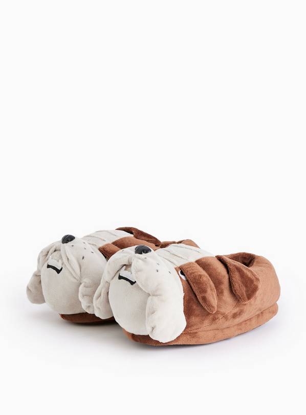 Novelty Bulldog Slippers 10-11 Infant