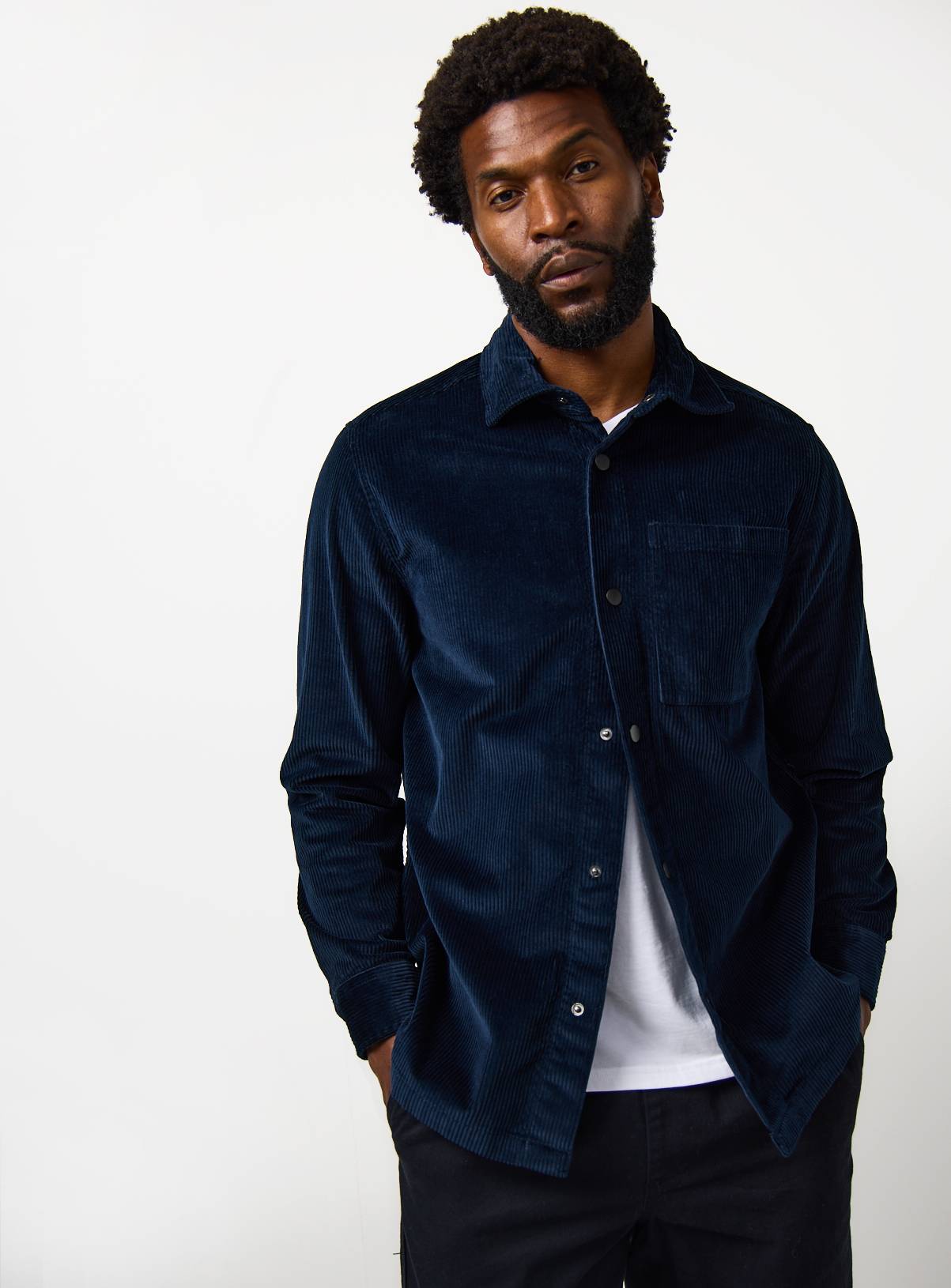 Navy Corduroy Overshirt XXL - Image 1
