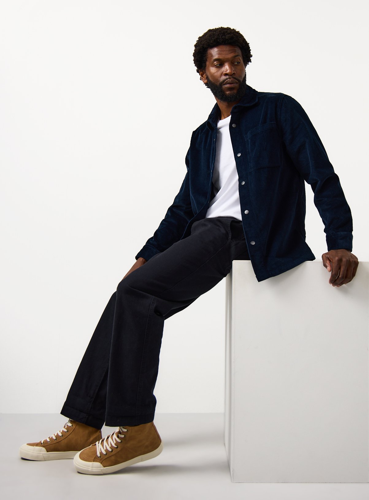 Navy Corduroy Overshirt XXL - Image 2 thumbnail