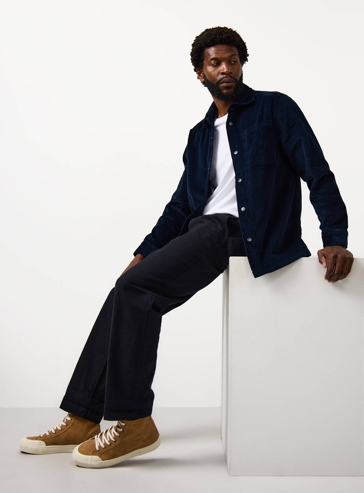 Navy Corduroy Overshirt XXL - Image 2