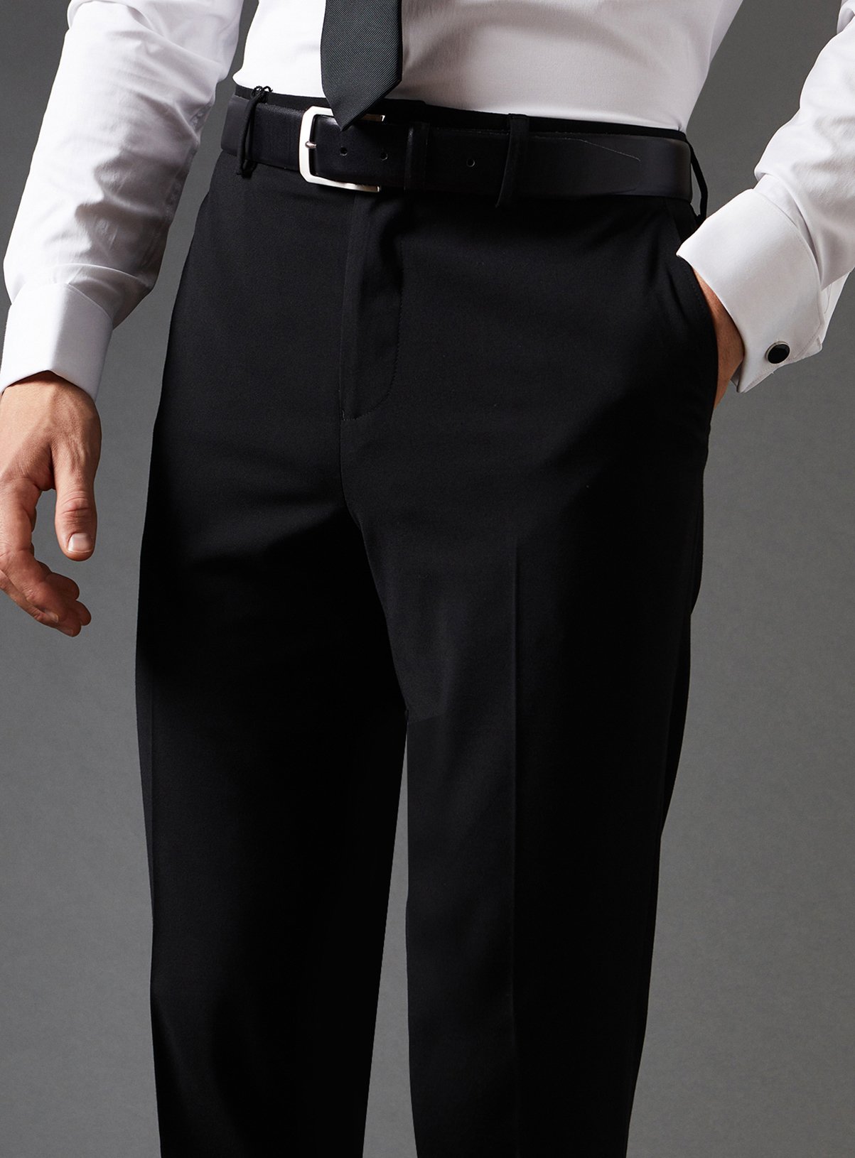 BURTON Black Slim Fit Essential Trousers 34S - Image 2 thumbnail