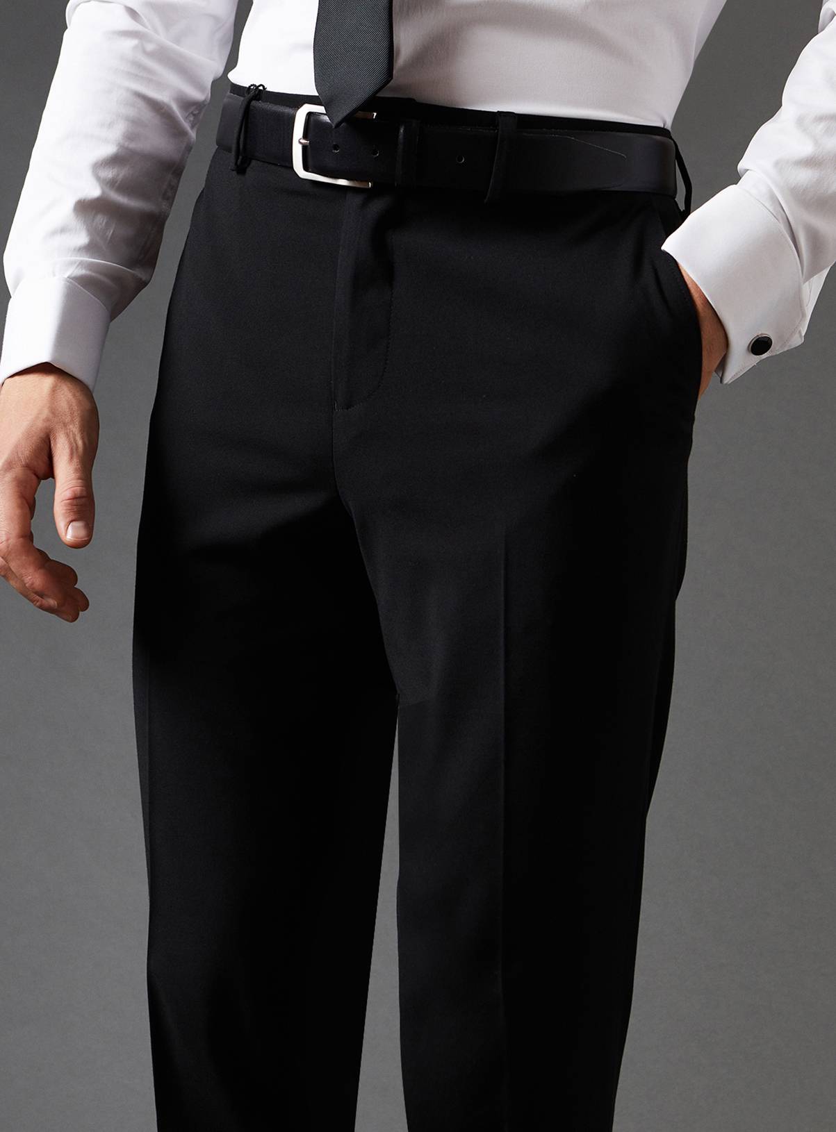 BURTON Black Slim Fit Essential Trousers 34S - Image 2
