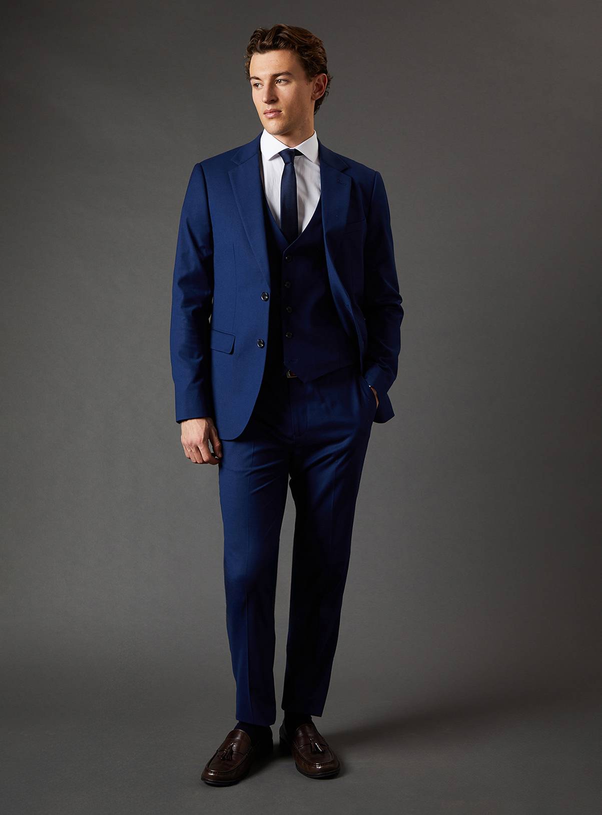 BURTON French Navy Slim Fit Essential Trousers 30R - Image 1
