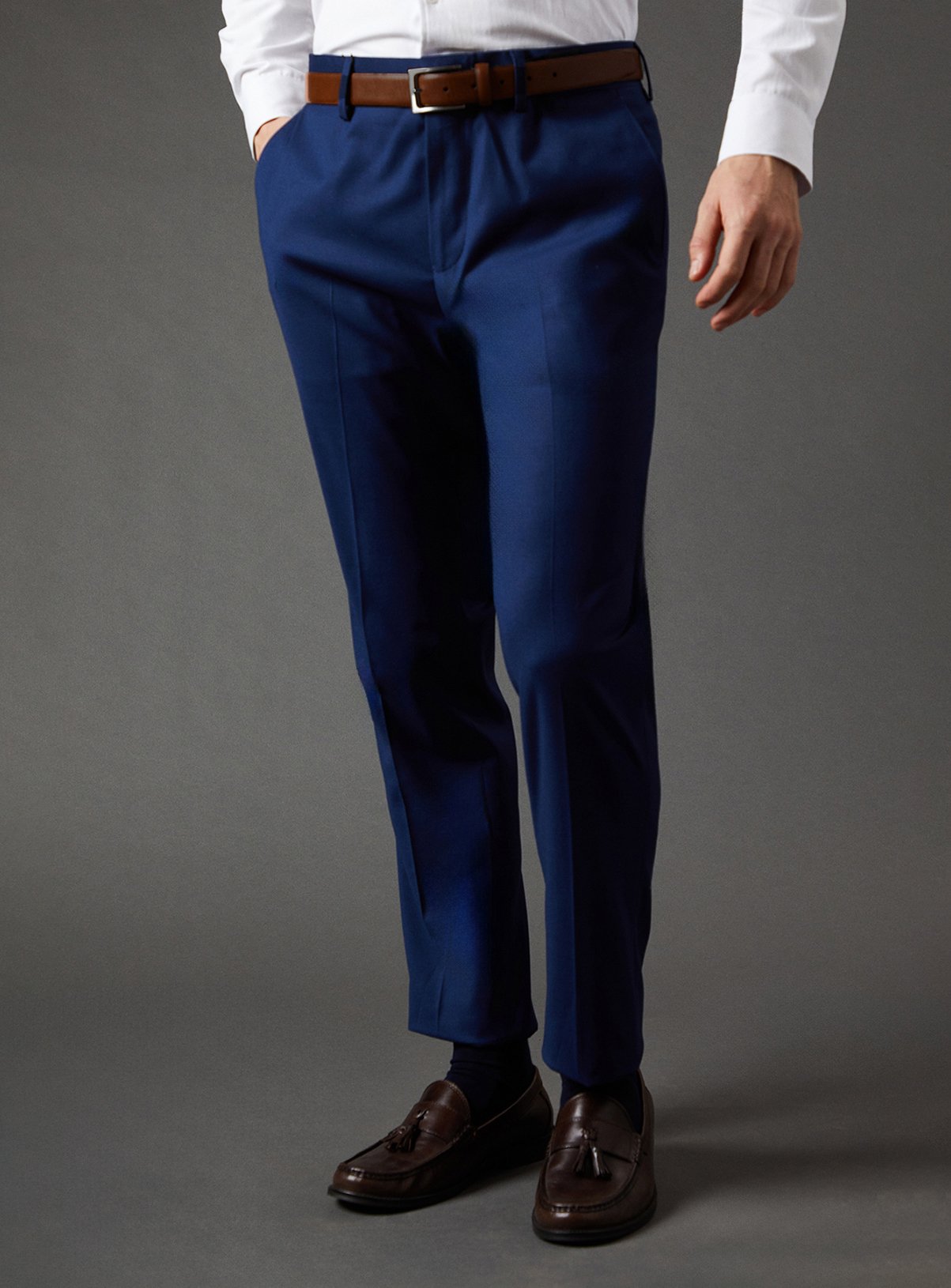 BURTON French Navy Slim Fit Essential Trousers 30R - Image 2 thumbnail