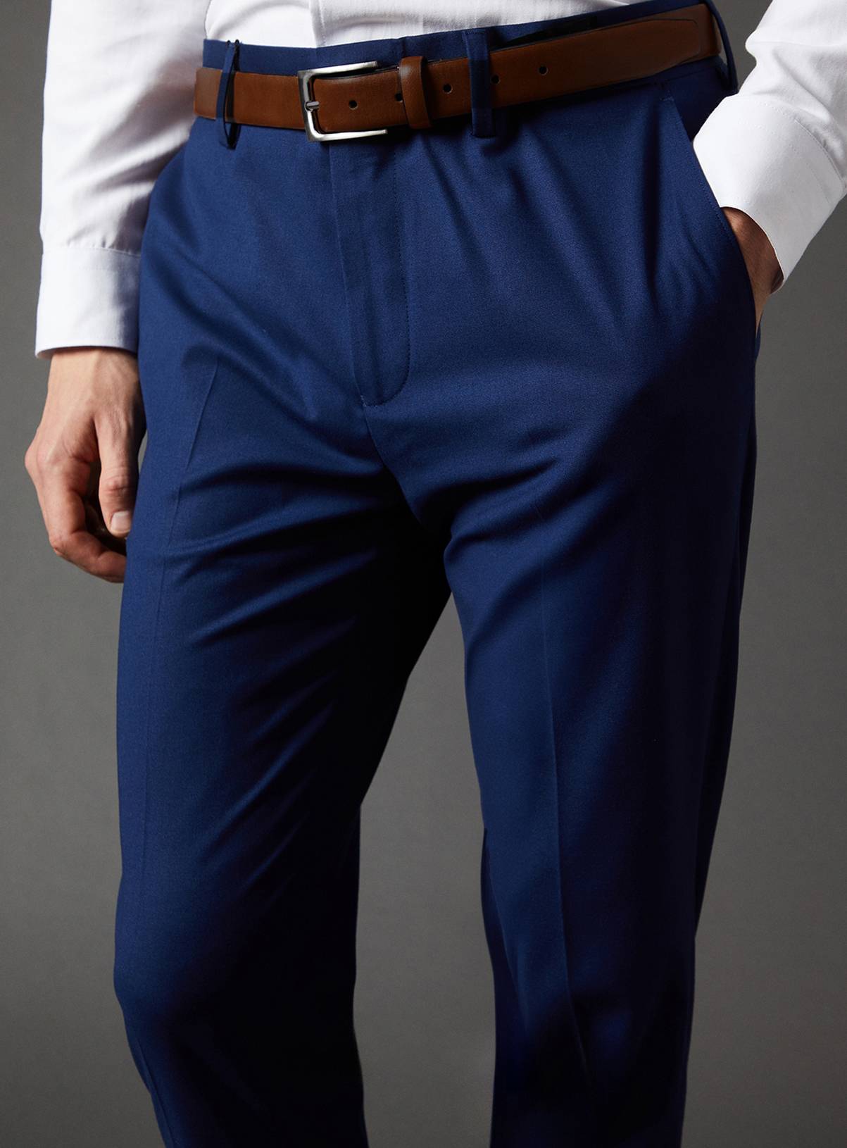 BURTON French Navy Slim Fit Essential Trousers 30R - Image 4