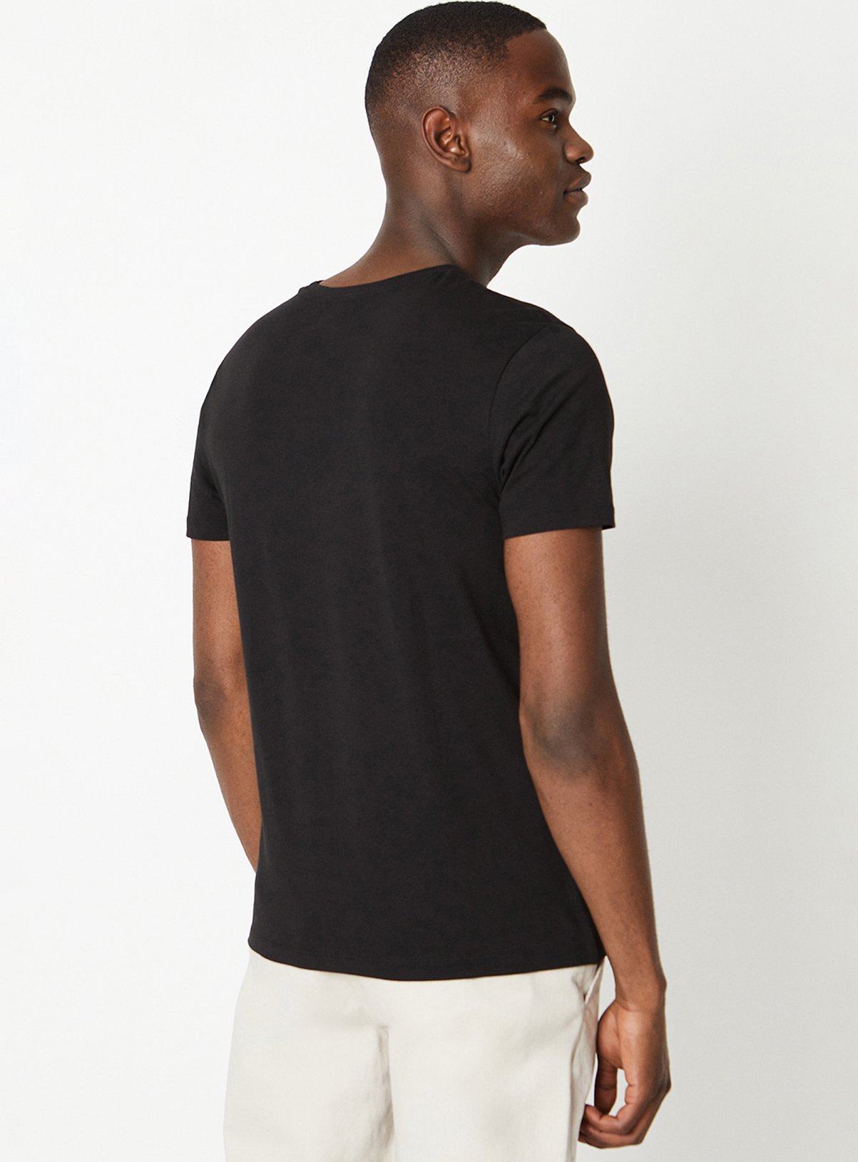 BURTON Black Plain Crew Neck T Shirt XL - Image 3 thumbnail